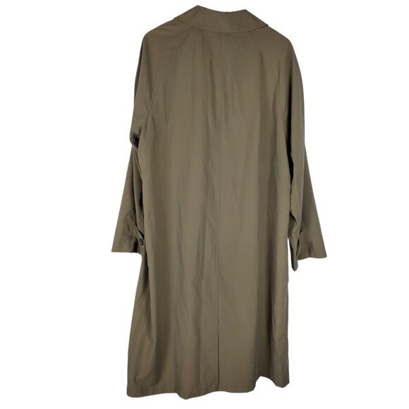 Brooks Brothers Trench Coat Mens M Tan Long Lightweight Button Closure READ DESC - Picture 5 of 16